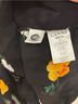 Ganni 100% Viscose Floral Black Yellow Sleeveless Blouse Size 6 - photo 5