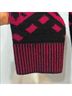 Possi 100% Wool Graphic Black Pink Wool Pullover Sweater Size S - photo 6