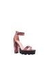 London Rag Snake Print Pink Black Heels Size 8 - photo 1