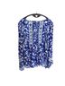 Spell 100% Rayon Floral Blue White Long Sleeve T-Shirt Size S - photo 2