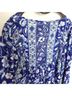 Spell 100% Rayon Floral Blue White Long Sleeve T-Shirt Size S - photo 11