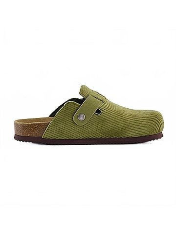 Cushion Aire Women's Hana Cork Footbed Clog in Khaki Corduroy (view 1)
