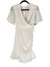 Keepsake 100% Polyester 1% Elastane Solid White Casual Dress Size XS - photo 1