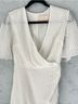 Keepsake 100% Polyester 1% Elastane Solid White Casual Dress Size XS - photo 5