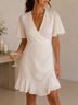 Keepsake 100% Polyester 1% Elastane Solid White Casual Dress Size XS - photo 4