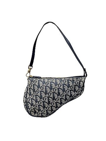 Christian Dior Christian Dior Saddle Bag Handbag, Trotter Pattern, Cotton/Leather (view 1)