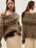 Free People Brown Tan Pullover Sweater Size S - photo 4