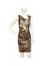 Cache Animal Print Black Brown Casual Dress Size M - photo 1
