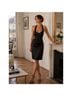 Cache 63% Acetate 35% Nylon 2% Spandex 100% Polyester Solid Black Cocktail Dress Size 4 - photo 3