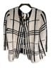 Chico's Plaid Black White Cardigan Size 12 - photo 1