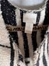 Chico's Plaid Black White Cardigan Size 12 - photo 5