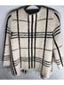 Chico's Plaid Black White Cardigan Size 12 - photo 3