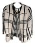 Chico's Plaid Black White Cardigan Size 12 - photo 2