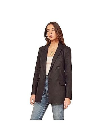 Reformation Linen Blazer Double Breast Blazer (view 1)
