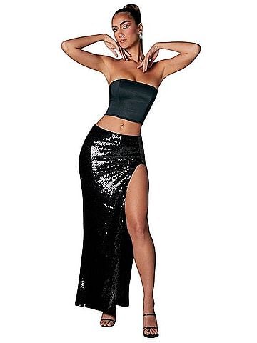 Oh Polly Godiva Sequin Formal Skirt (view 1)