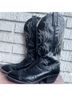 Dan Post 100% Leather Black Boots Size 9 1/2 - photo 4