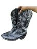Dan Post 100% Leather Black Boots Size 9 1/2 - photo 2