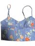 Zara Floral Purple Blue Tank Top Size S - photo 1