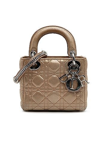 Dior Mini Iridescent Lambskin Cannage Lady Dior (view 1)