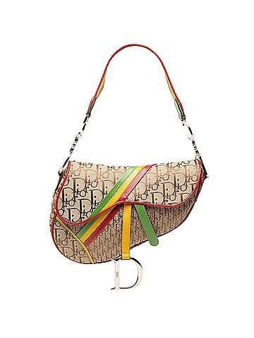 Dior Diorissimo Canvas Rasta Saddle Bag (view 1)