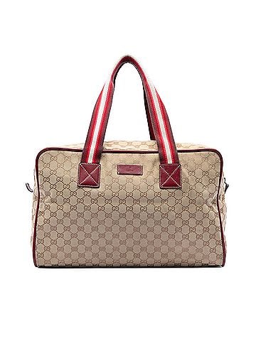 Gucci GG Canvas Web Travel Bag (view 1)