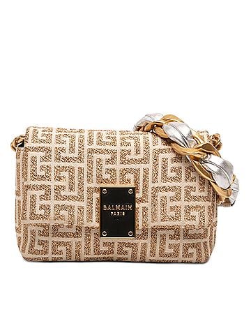 Balmain Mini Monogram Jacquard 1945 Crossbody (view 1)