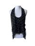Laundry by Shelli Segal 100% Chiffon Graphic Black Tan Halter Top Size 2 - photo 4