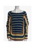 BODE 100% Merino Stripes Green Blue Brown Ivory Pullover Sweater Size M - photo 4