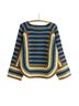BODE 100% Merino Stripes Green Blue Brown Ivory Pullover Sweater Size M - photo 9