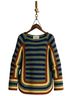 BODE 100% Merino Stripes Green Blue Brown Ivory Pullover Sweater Size M - photo 1