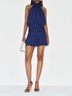 Reformation Polka Dots Blue White Cocktail Dress Size 0 - photo 4
