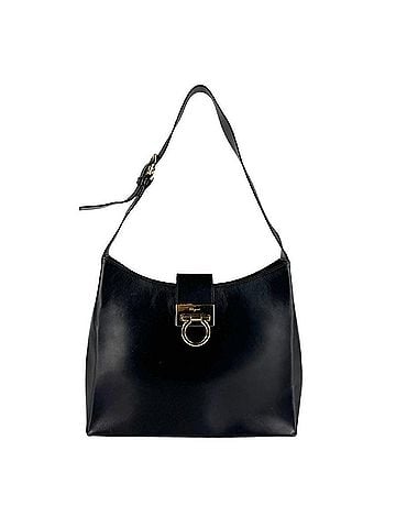 Salvatore Ferragamo Salvatore Ferragamo shoulder bag, Gancini design, leather, black, women's, z10183 (view 1)