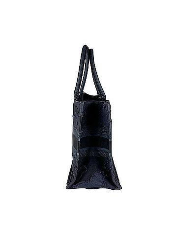 Christian Dior Christian Dior handbag, Book Tote, medium size, canvas, navy, women's, z10121 (view 2)