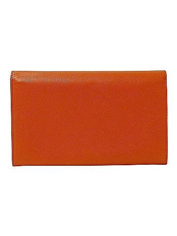 Prada Prada PRADA Women's Wallet, Brand Name Long Saffiano Leather, Orange (view 2)