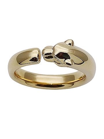 Cartier Cartier ring for women and men, brand name ring, 750YG, onyx, tsavorite garnet, Panthère small, gold, size #58 (approx. 1 inch), jewelry. (view 2)