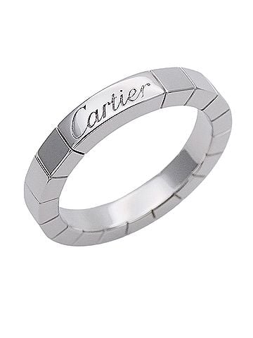 Cartier Cartier ring for women, brand name ring, 750WG Lanieres white gold, size #48 (approx.), jewelry. (view 1)
