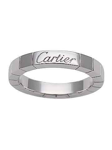 Cartier Cartier ring for women, brand name ring, 750WG Lanieres white gold, size #48 (approx.), jewelry. (view 2)