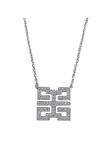 Cartier Cartier necklace for women, brand name, 750WG, diamond, dragon mini, wish knot, white gold jewelry. (view 2)