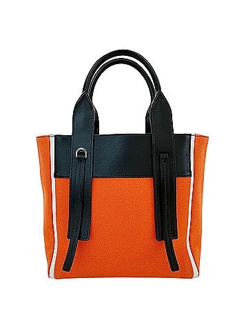 Prada Prada handbag for women, brand name, handbag/shoulder bag, 2-way, canvas/leather, Ouverture, orange/black. (view 2)