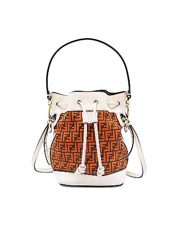 Fendi Mini Zucca Suede Mon Tresor Bucket Bag (view 1)