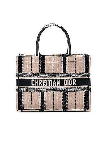 Dior Medium Embroidered Canvas Bayadere Book Tote (view 1)