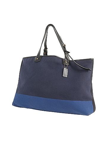 Coach COACH Bleecker Colorblock Canvas Holdall Tote Bag (Blue & Navy Two-Tone Canvas) - Men's (view 1)