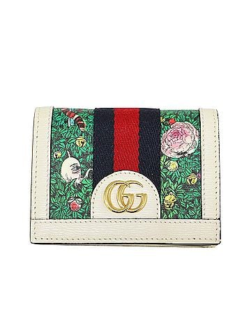 Gucci GUCCI x Yuko Higuchi Ophidia Mini Wallet / Short with Flap, GG Hardware, Leather, Ivory, Women's (view 1)