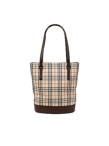 Burberry House Check Canvas Bucket Bag (view 1)