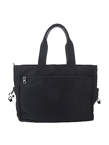 Prada Prada Frankenstein Tote Handbag, Nylon, Saffiano Leather, Nero Black, Silver Hardware. (view 2)