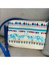 Chico's 100% Cotton Animal Print Blue White Crossbody Bag One size - photo 4