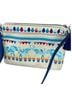Chico's 100% Cotton Animal Print Blue White Crossbody Bag One size - photo 1