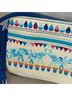 Chico's 100% Cotton Animal Print Blue White Crossbody Bag One size - photo 3