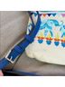Chico's 100% Cotton Animal Print Blue White Crossbody Bag One size - photo 7