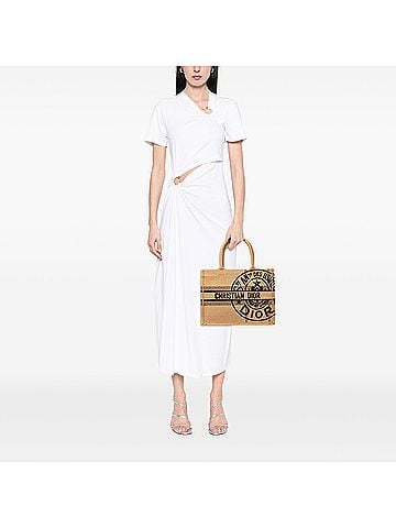Dior Medium Jute Embroidered Book Tote (view 2)
